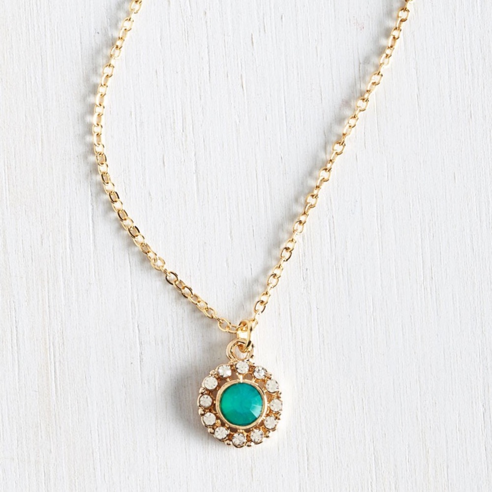 Delicate Drop Teal Necklace